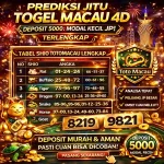 Pusat Angka - Bocoran prediksi jitu togel macau 4d deposit 5000 menggunakan tabel paito terbaru
